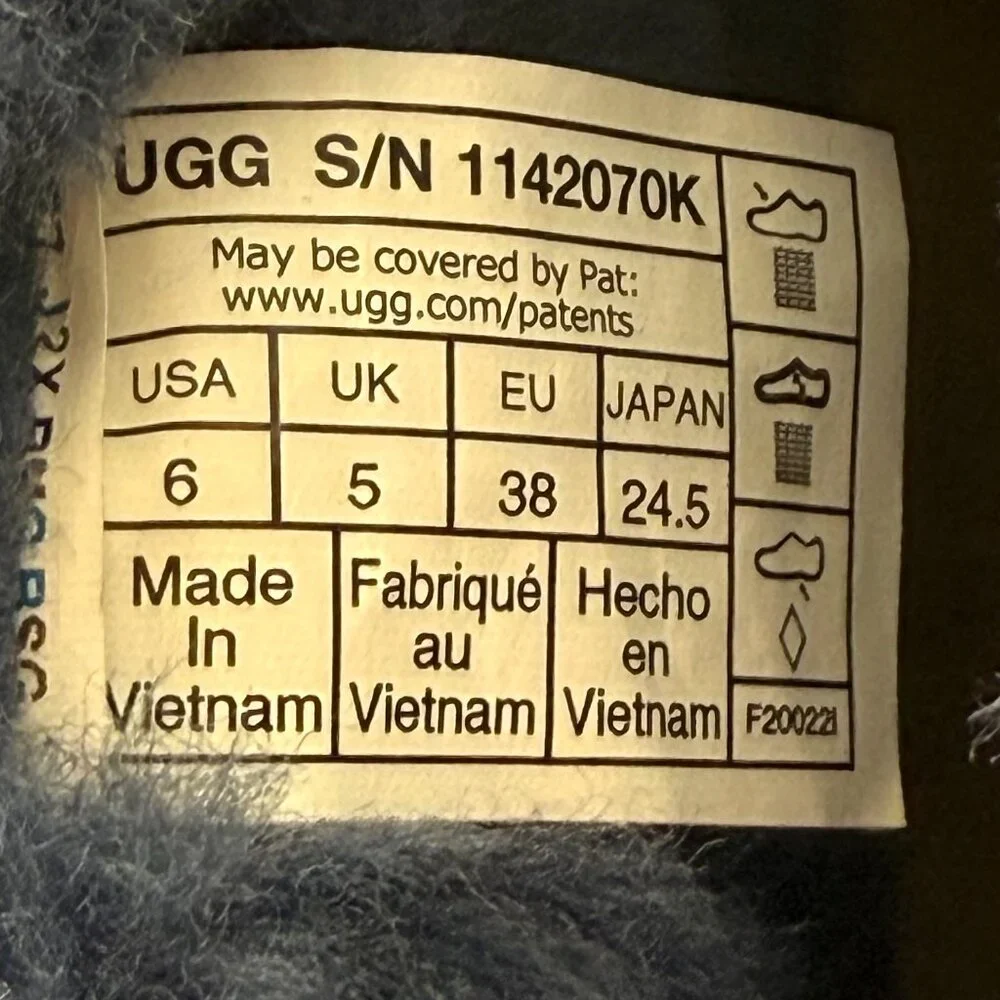 Youth US Size 6 - UGG Classic Mini II Velvet Fashion Winter Boots - Ocean Blue